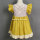 Boutique Floral Knitted Yellow Baby Girl Dress